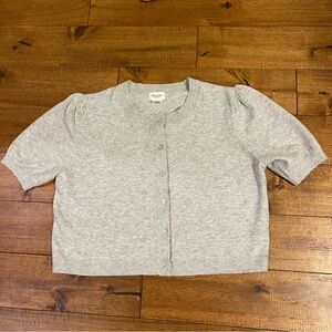 Song Of Style By Aimee Song Women’s Cropped Sweater With Scalloped Edges Large